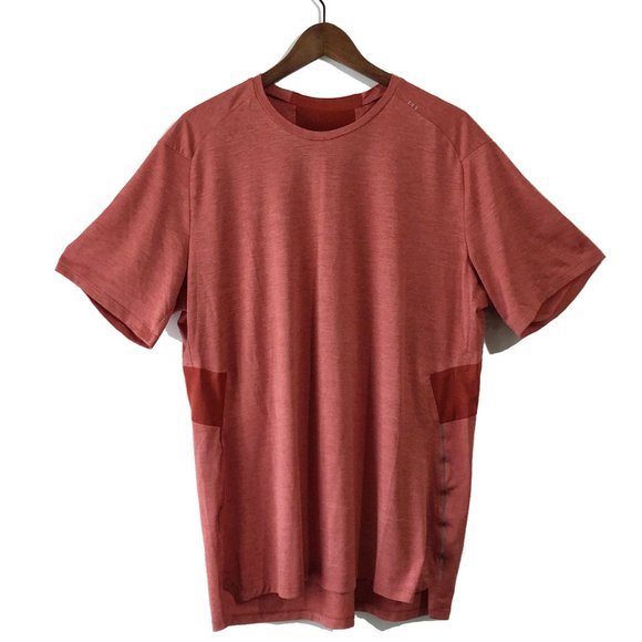 Lululemon Men’s Fast And Free Short Sleeve In Heathered Cayenne/Cayenne XL - Picture 3 of 5